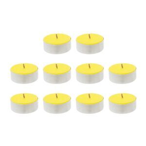 Radiant Treasures Yellow Lemon Lavender Scented Tea Lights, 10 Pack